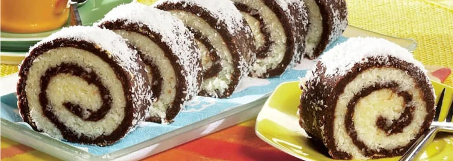 Sütés nélküli kókusztekercs