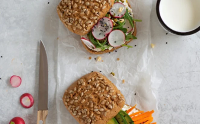 Gluténmentes napraforgó kocka