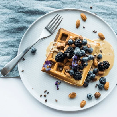 Egészséges gluténmentes gofri mandulalisztből