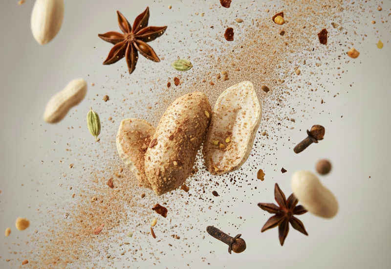 Karamellizált földimogyoró fűszerekkel