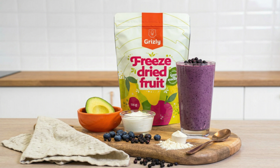 Áfonyás protein smoothie recept Grizly