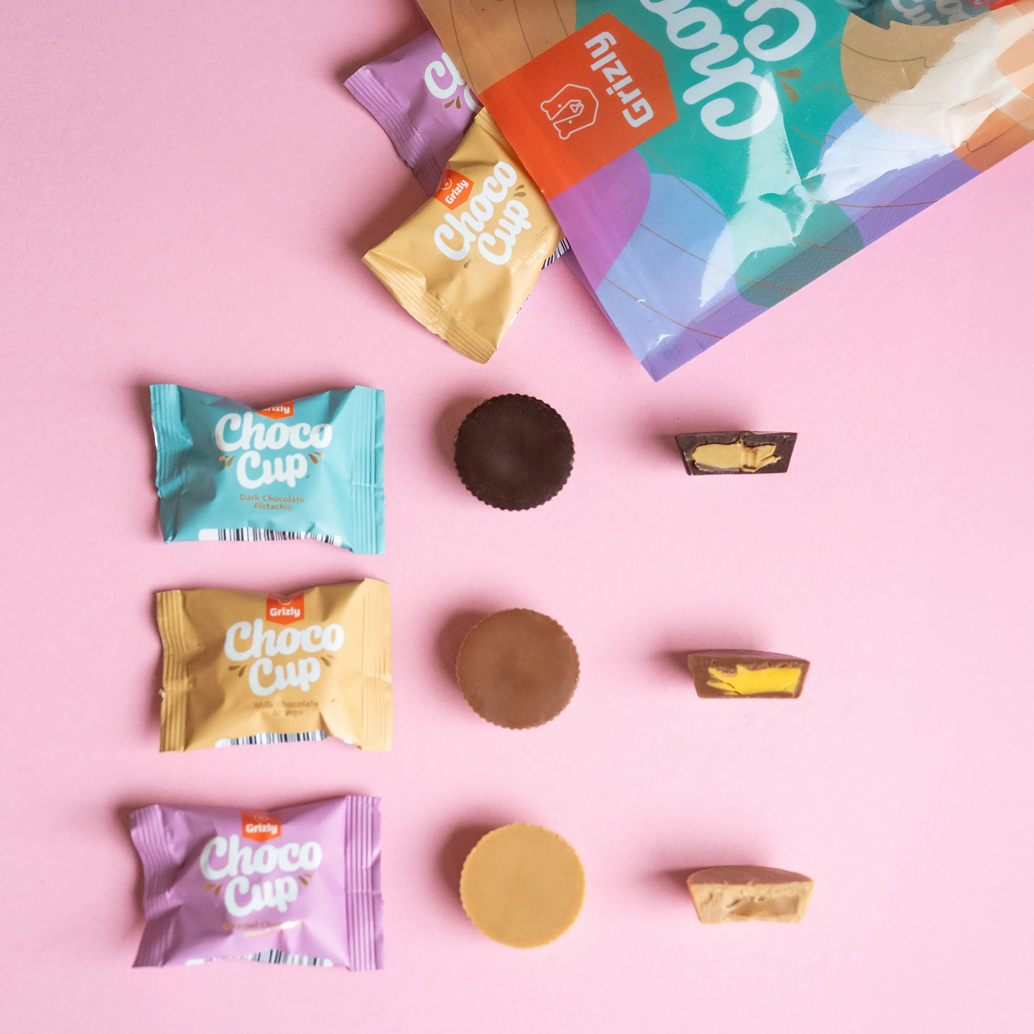 Mini tölcsérek fehér csokoládéval