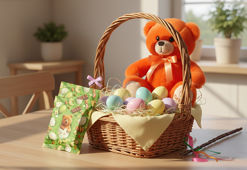 Ketchupos üveg és paradicsomok