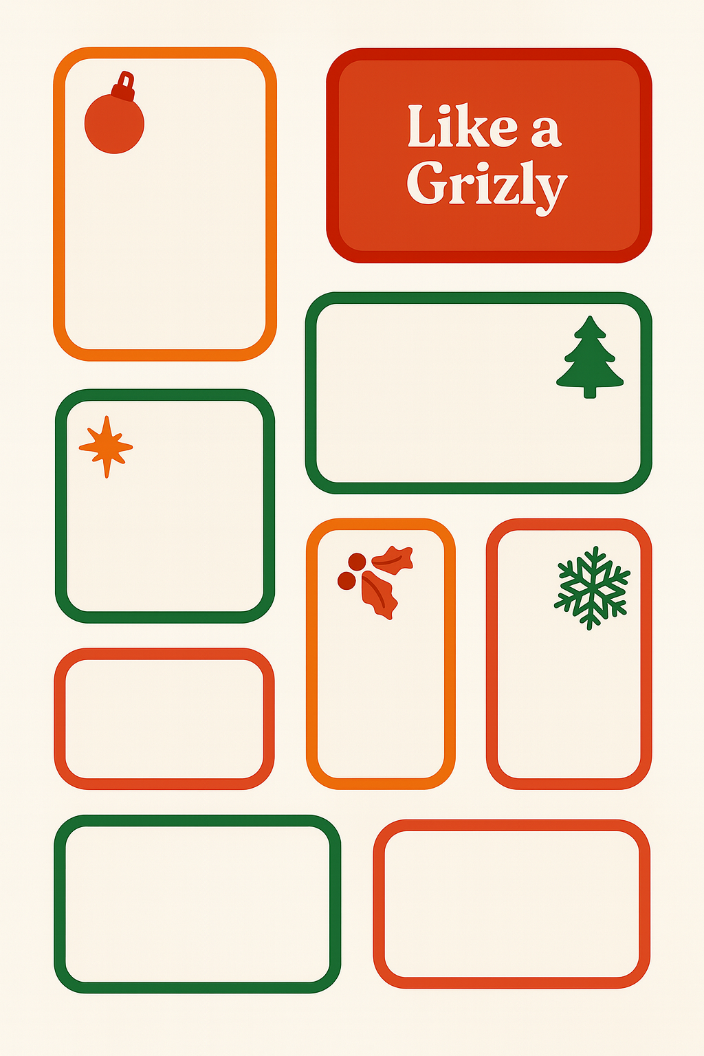 Ajándékcímkék Grizly