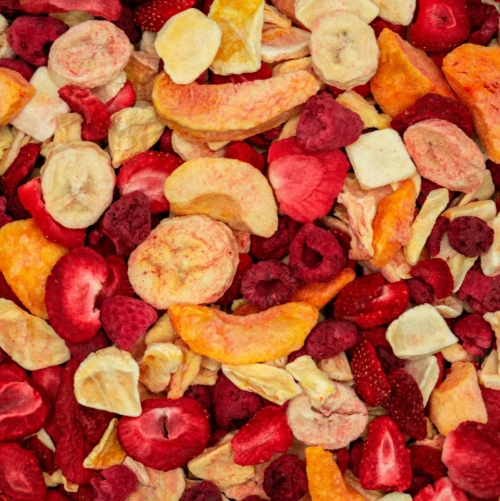 Aszalt gyümölcsök, fagyasztva szárított gyümölcsök Grizly