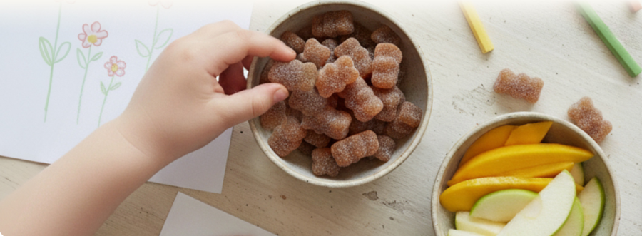 Mango teddies cukorka Grizly