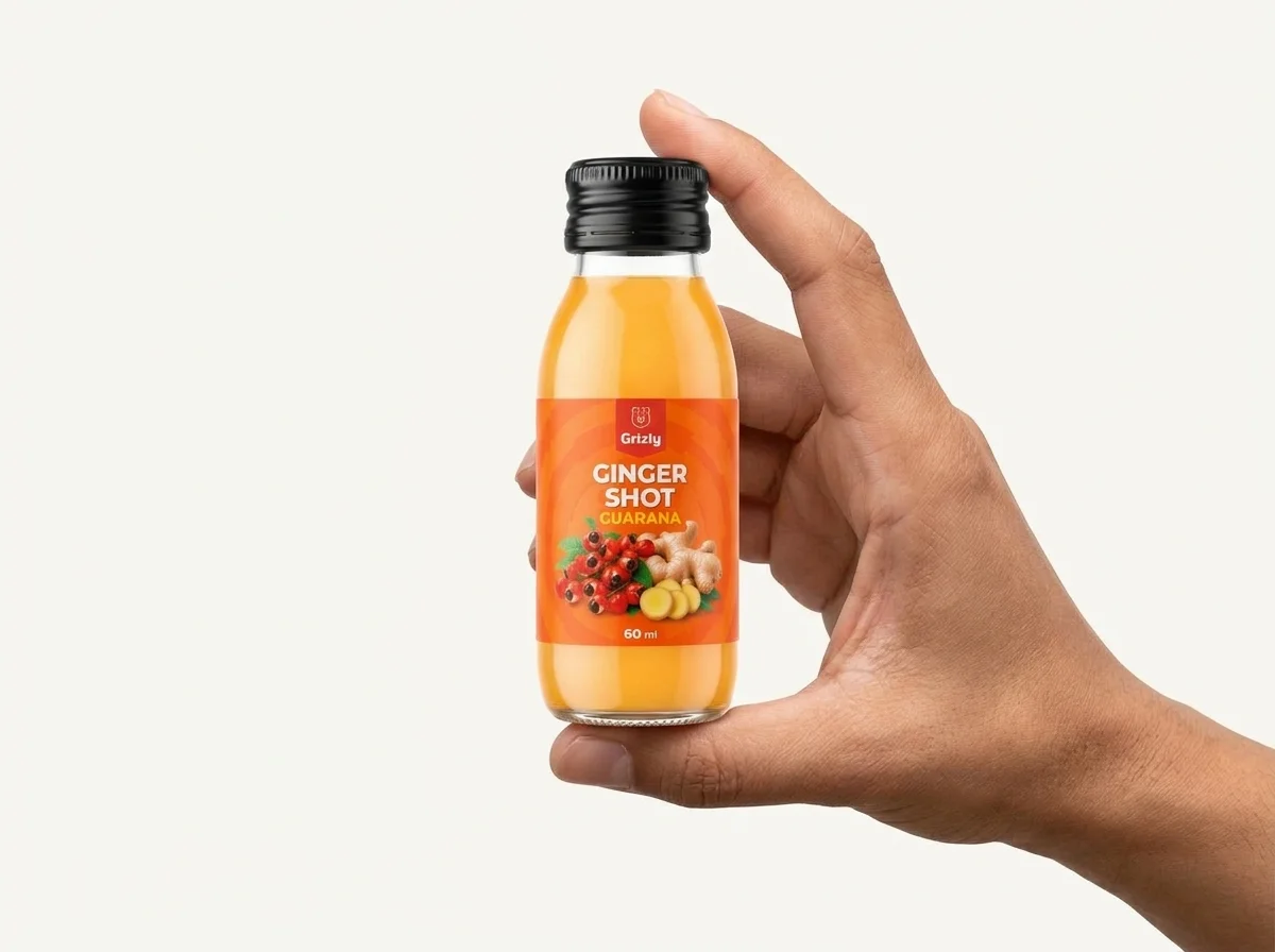 ginger shot a kézben