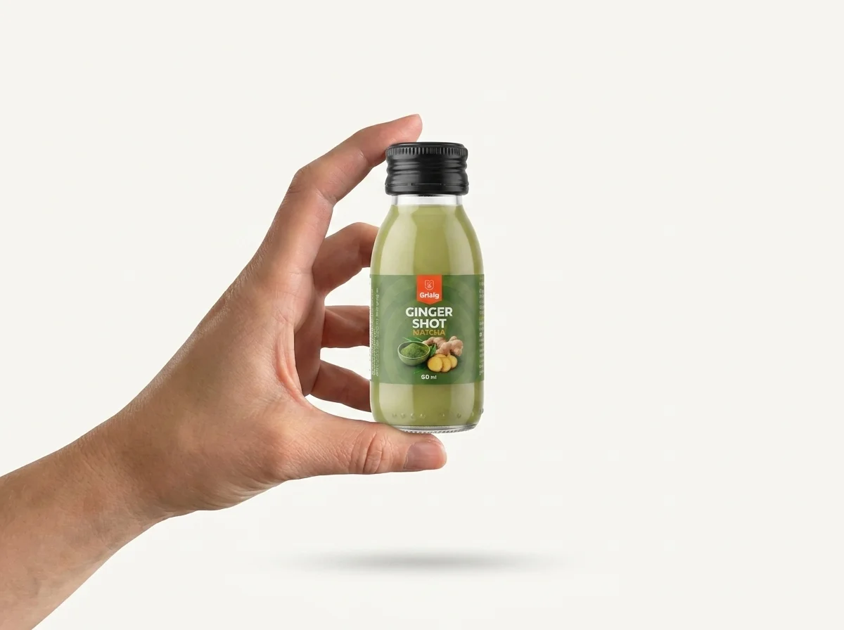 ginger shot a kézben