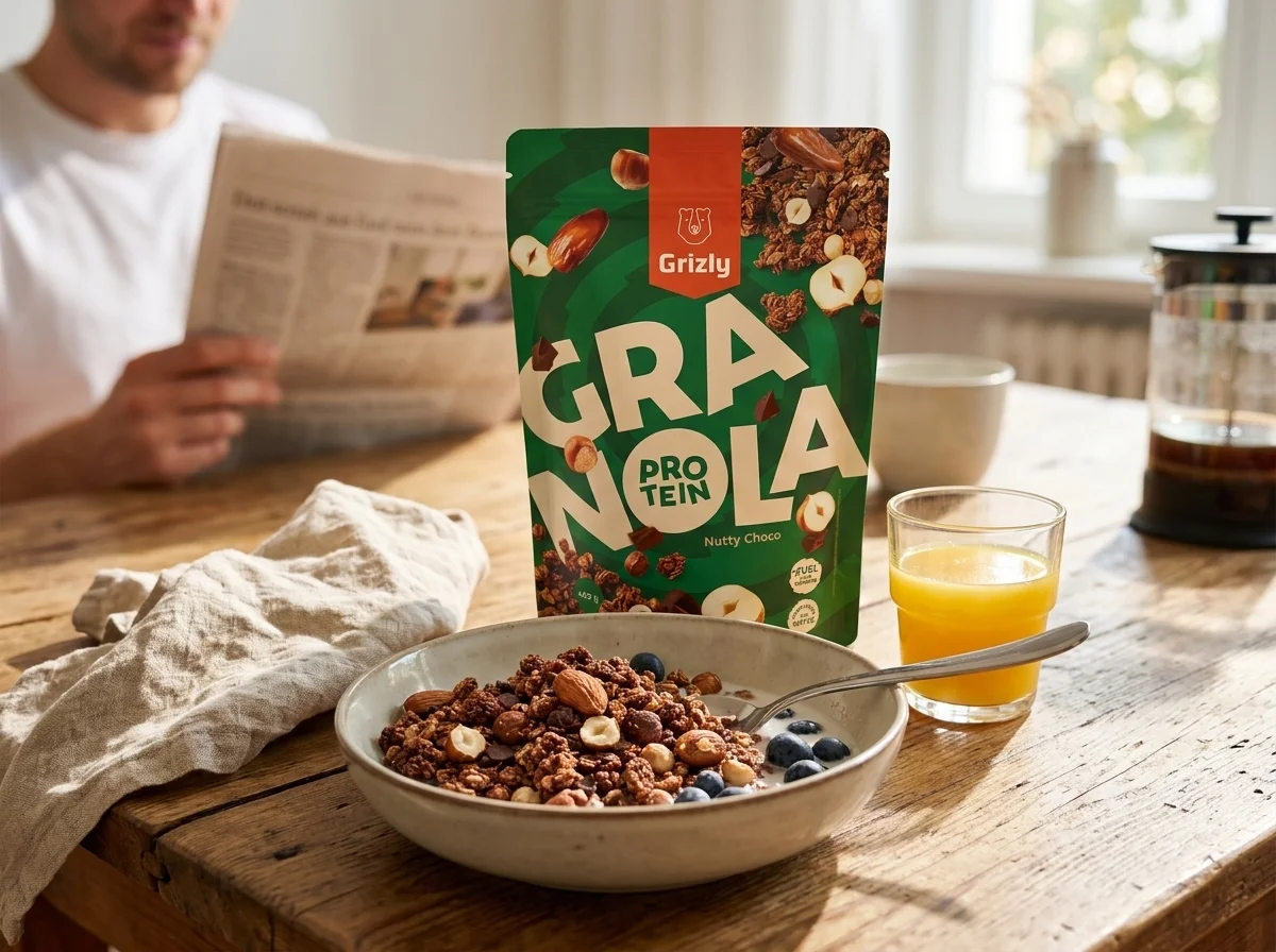 reggeli granola tál