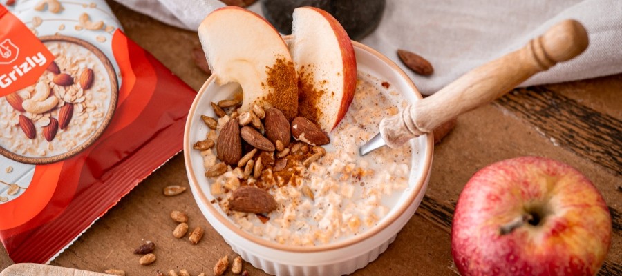 Fahéjas almás mandulás zabkása Grizly