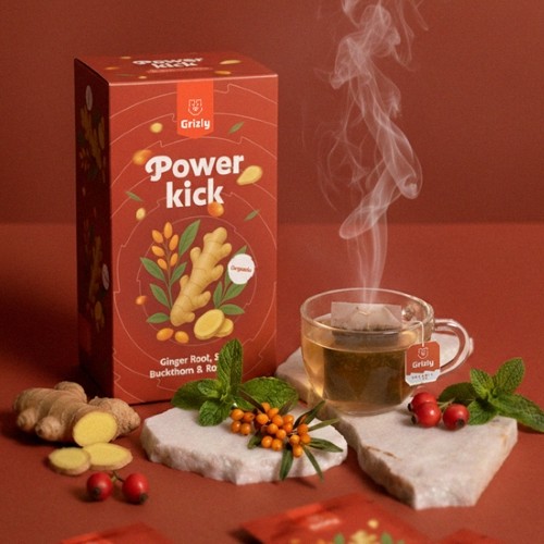 Power Kick gyömbértea Grizly