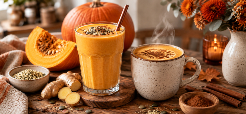Sütőtökös ital gyömbérrel: Smoothie és meleg változat