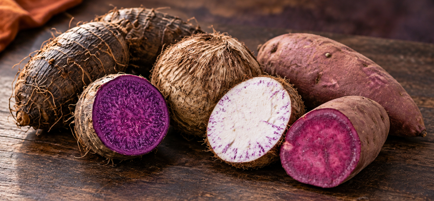 Ube, taro és lila édesburgonya összehasonlítása