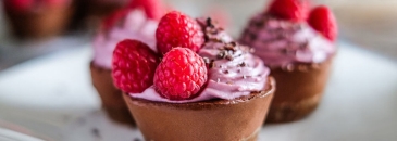 NYERS csokoládé cupcake málnával