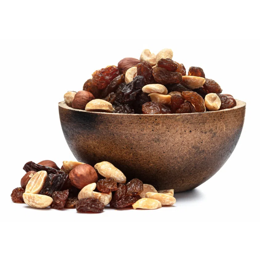 Áfony, mogyorók és aszalt gyümölcsök keveréke