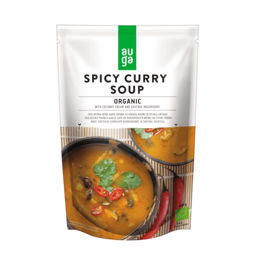 AUGA ORGANIC Fűszeres curryleves 400g