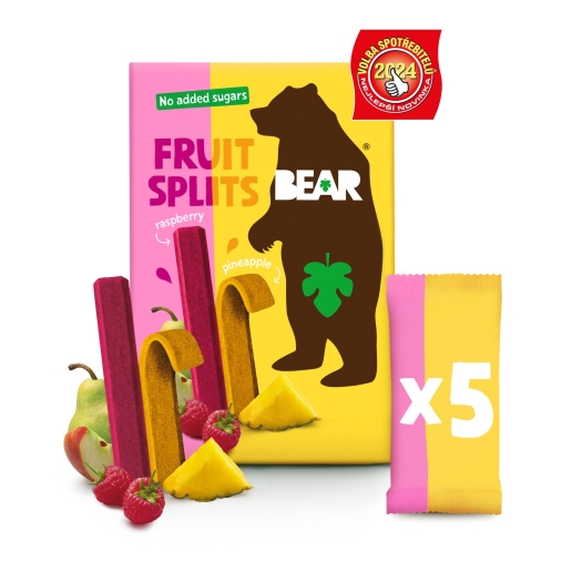 Bear Fruit Splits málna és ananász 5x20 g