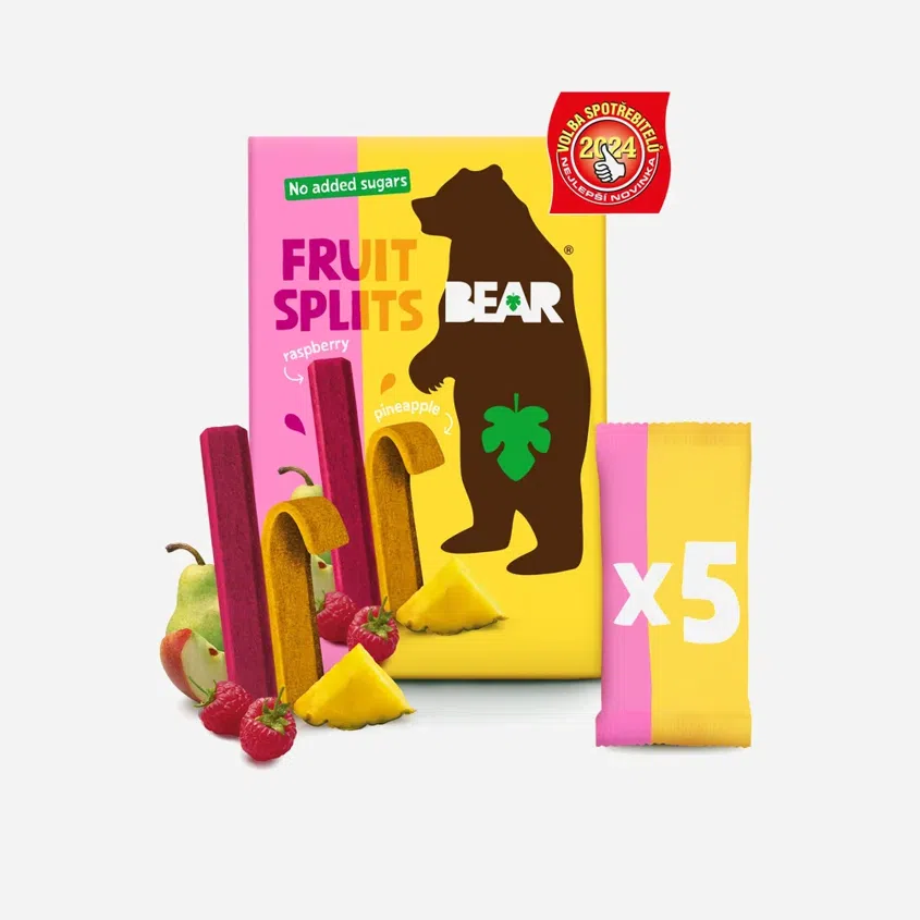 Bear Fruit Splits málna és ananász 5x20 g