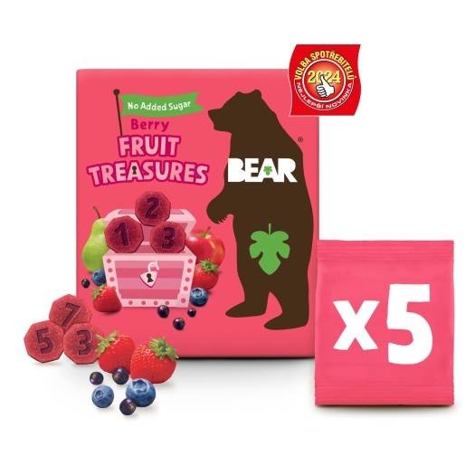 Bear Fruit Treasures Berry eper és áfonya 5x20 g