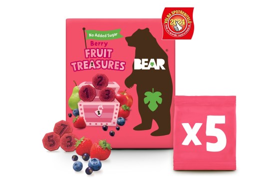 BEAR Fruit Treasures Bogyó eper és áfonya 5x20g