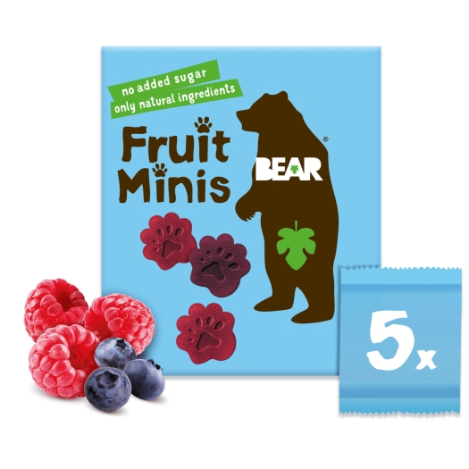 BEAR Minis gyümölcs málna és áfonya 20gx5