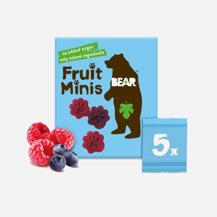 Bear Minis málna és áfonya 5x20 g