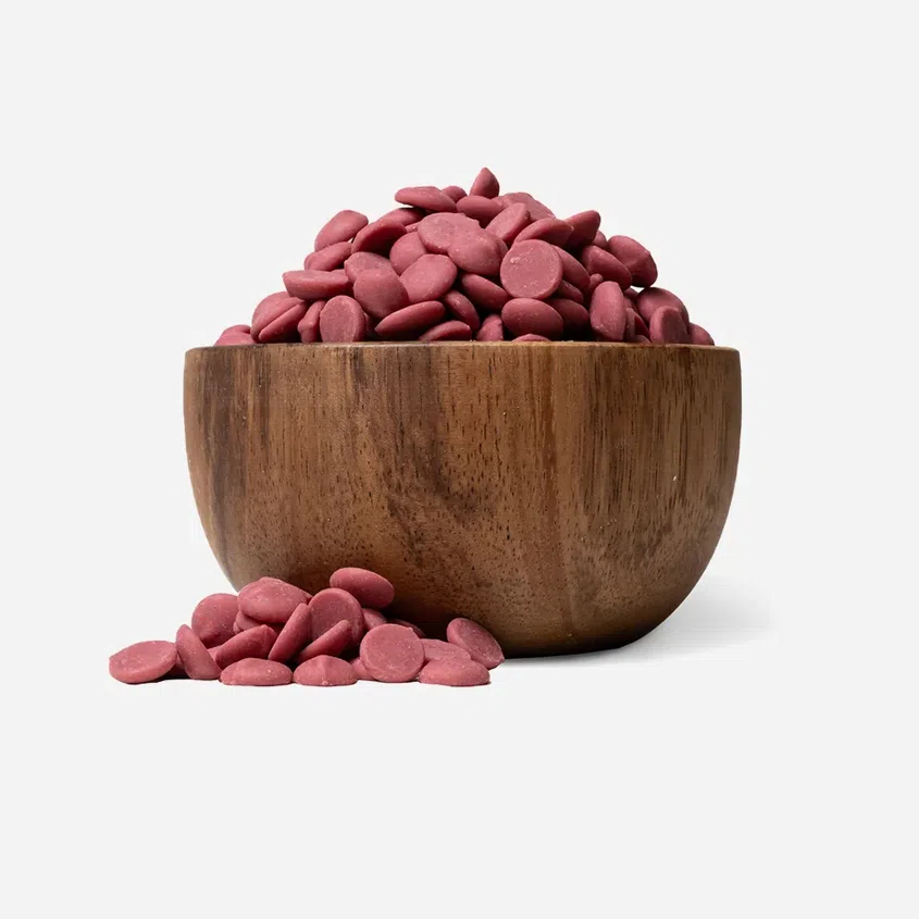 Belga csokoládé rózsaszín kakaóbabból Ruby