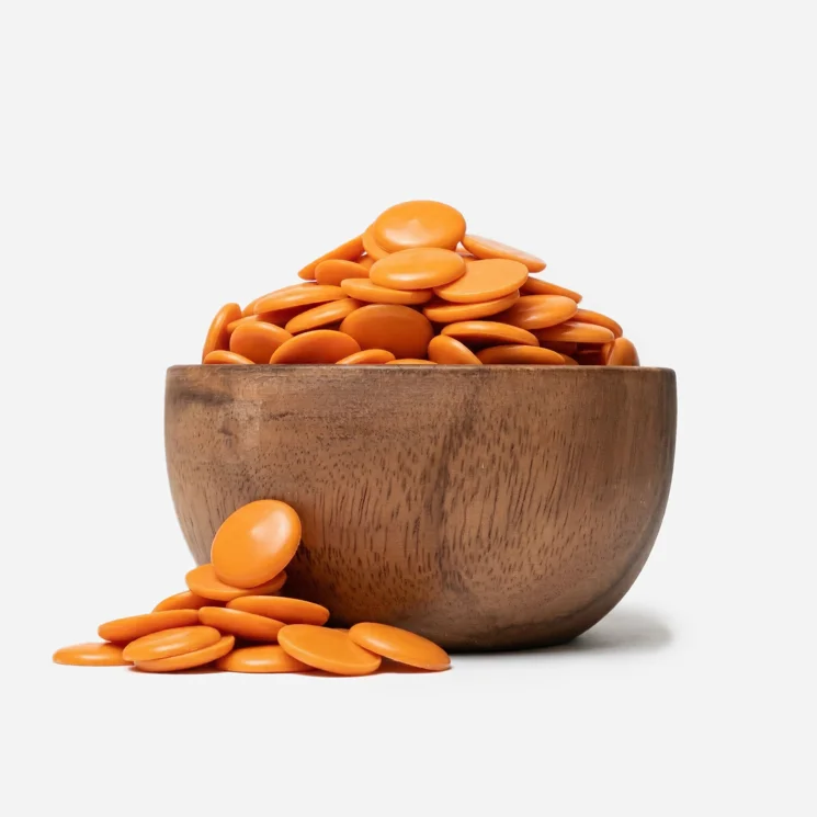 Belga fehér csokoládé narancs ízesítéssel