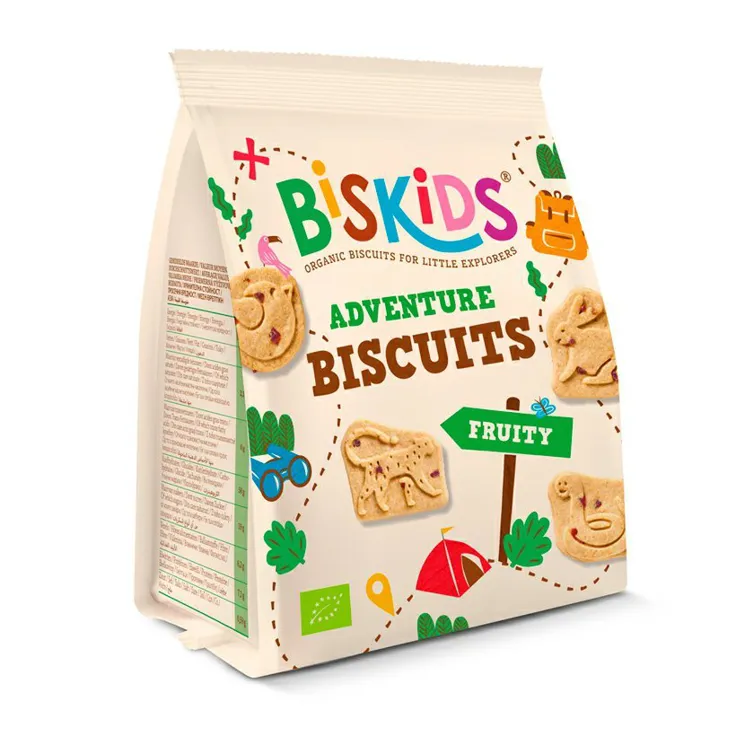 BISkids BIO dětské celozrnné sušenky s kousky jablek bez přidaného cukru 100g