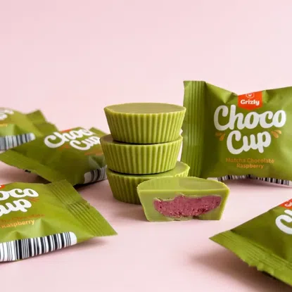 Choco Cups matcha & csokoládé málnával