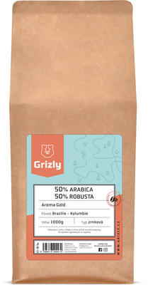 GRIZLY Szemes kávé 50/50 Aroma Gold 1000 g