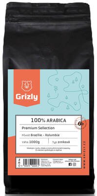 GRIZLY Szemes kávé 100% Arabica Premium Selection 1000 g
