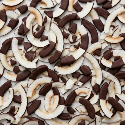 Étcsokoládéba mártott kókusz