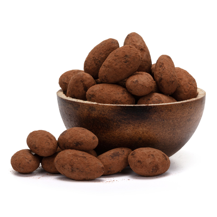 Étcsokoládéval bevont kakaós mandula