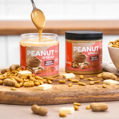 Földimogyoróvaj fehér csokoládéval