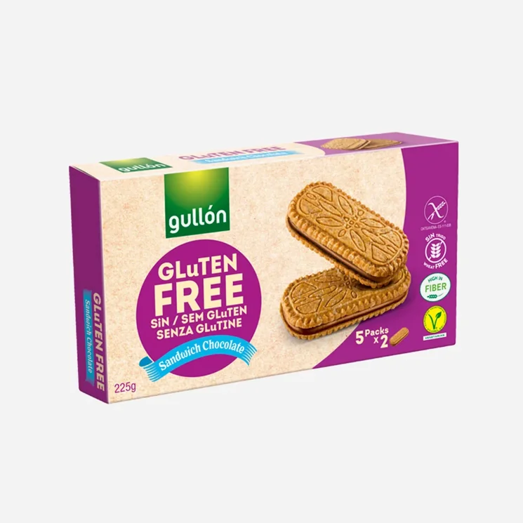 Gluténmentes csokoládékrémmel töltött keksz