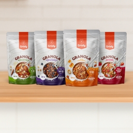 Granola étcsokoládéval és áfonyával