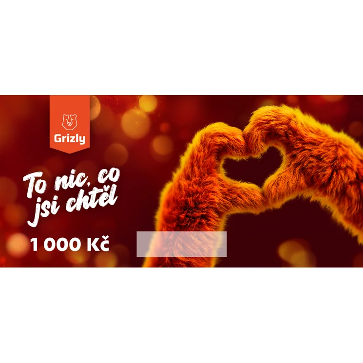 GRIZLY Dárkový elektronický poukaz 1000 Kč Vánoce vtipný