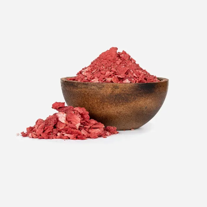 Liofilizált eper - por és töredékek