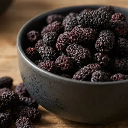 Liofilizált fekete eperfa gyümölcs