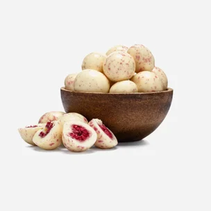 Liofilizált  málna joghurtos csokoládéban