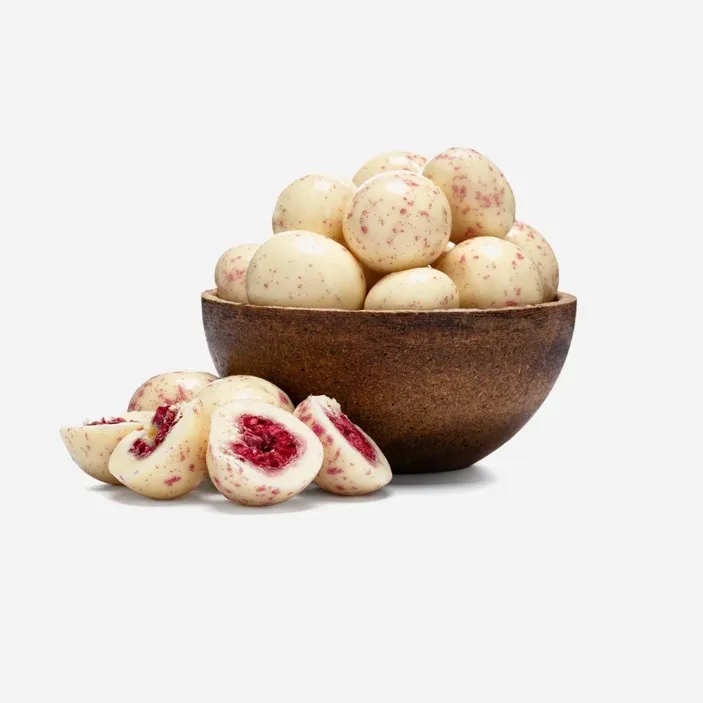 Liofilizált  málna joghurtos csokoládéban