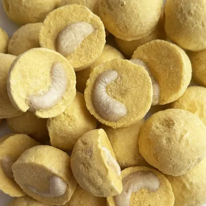 Liofilizált mangós kosárkák kesudióval