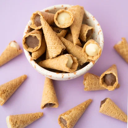 Mini tölcsérek mogyoróval