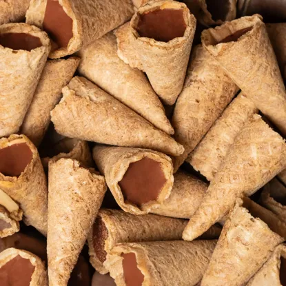 Mini tölcsérek sós karamellás ízben