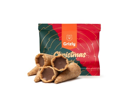 Mini tölcsérek tejcsokoládéval