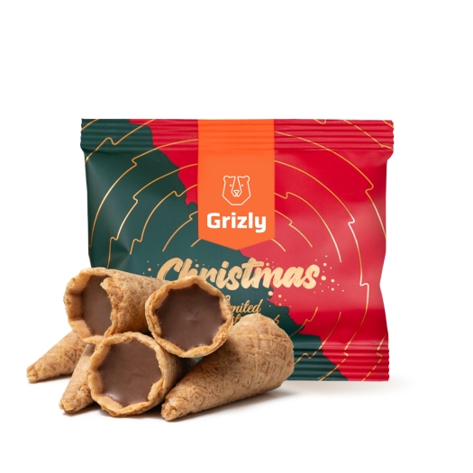 Mini tölcsérek tejcsokoládéval