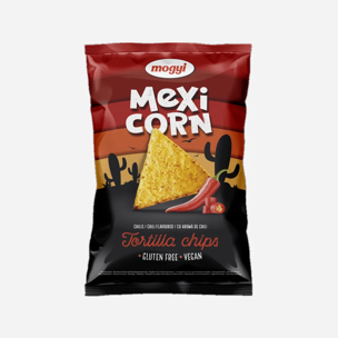 Mogyi tortilla chips kukorica snack csili ízesítéssel 200g.
