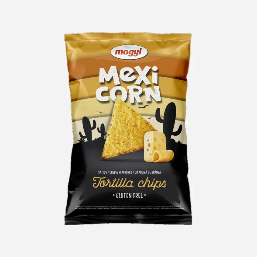 Mogyi tortilla chips kukorica snack sajtos ízesítéssel 200g