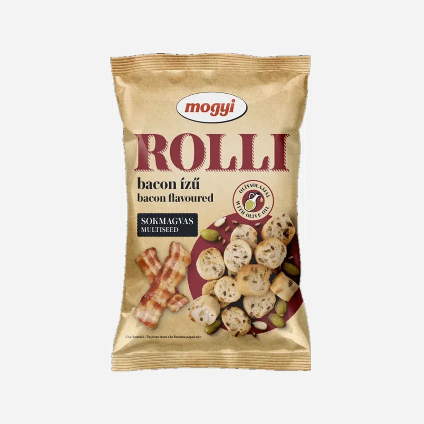 Rolli - többmagvas kenyérkeksz bacon ízesítéssel